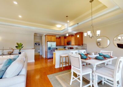 living room kitchen at townhomes in sunnyside village murrells inlet